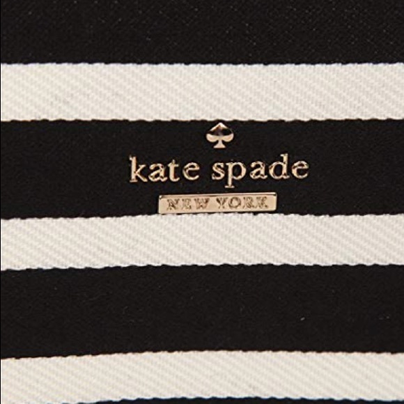 Kate spade olive drive stripe Savannah black tote - Picture 4 of 6